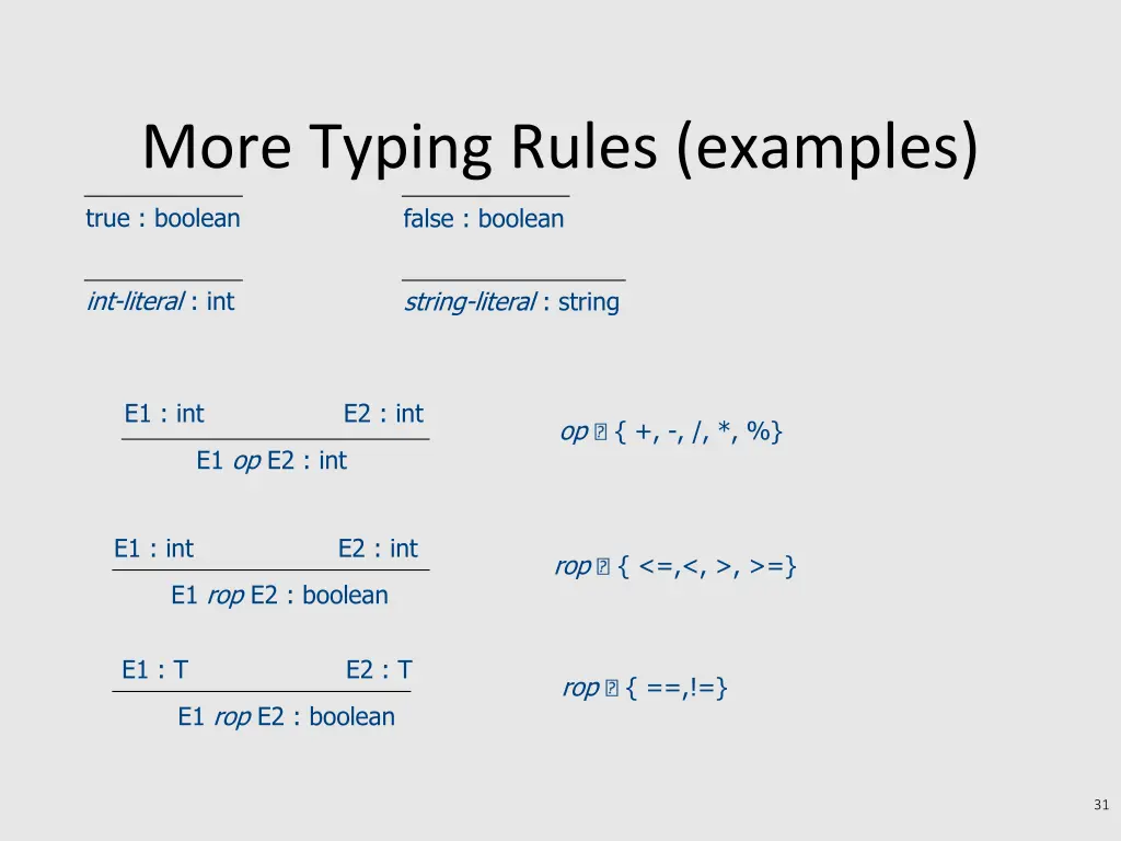 more typing rules examples