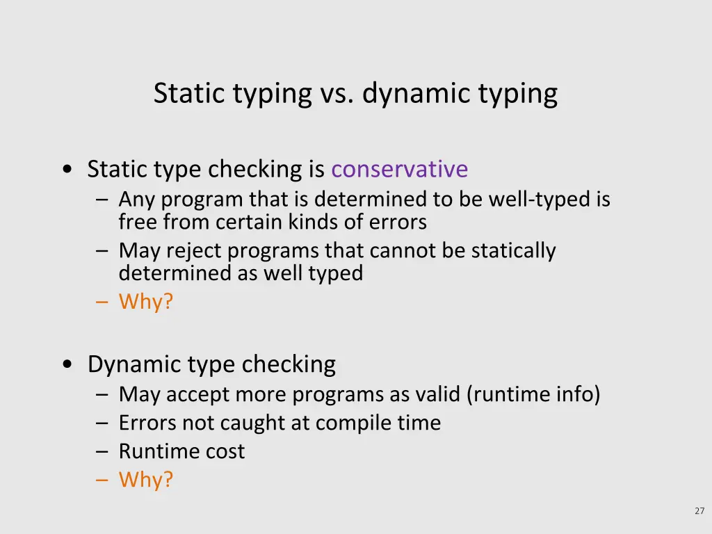 static typing vs dynamic typing