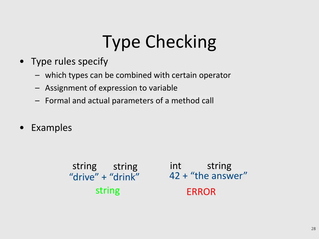 type checking