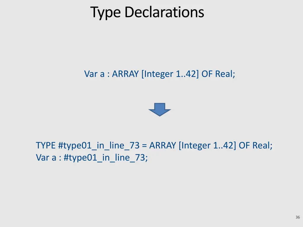 type declarations 1