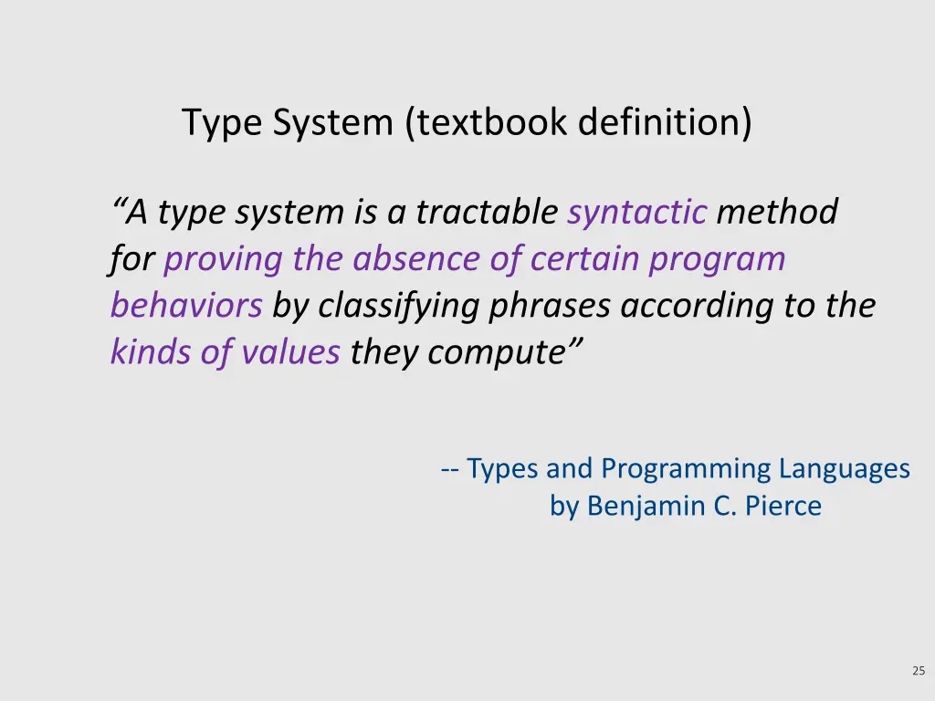 type system textbook definition