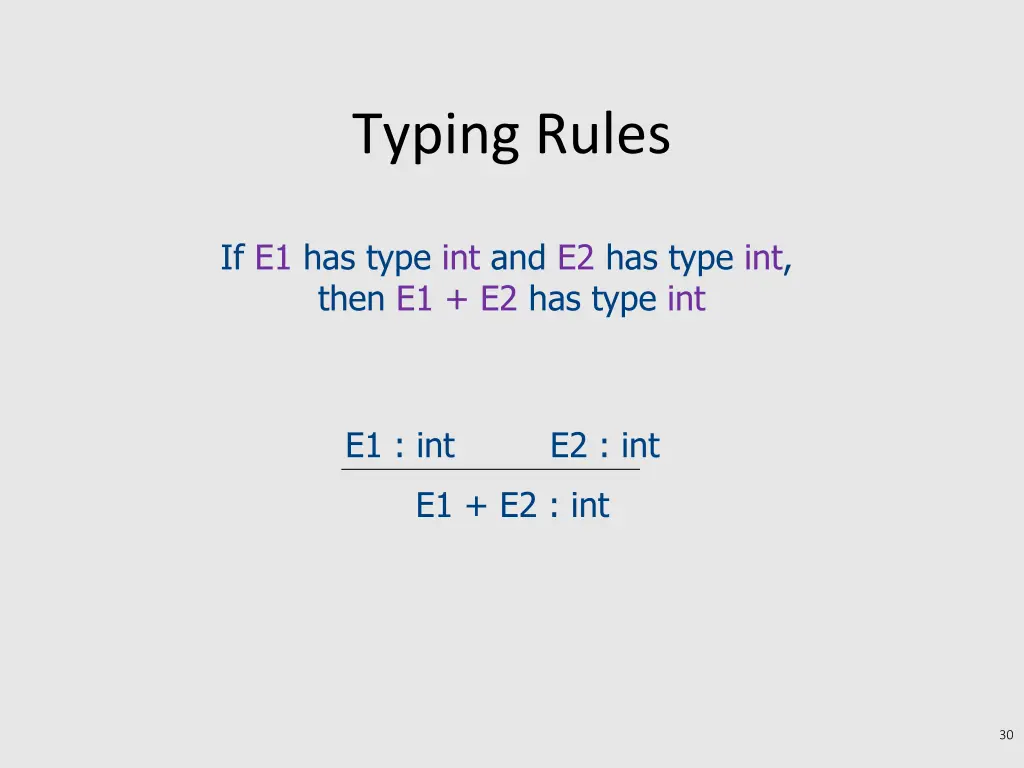 typing rules