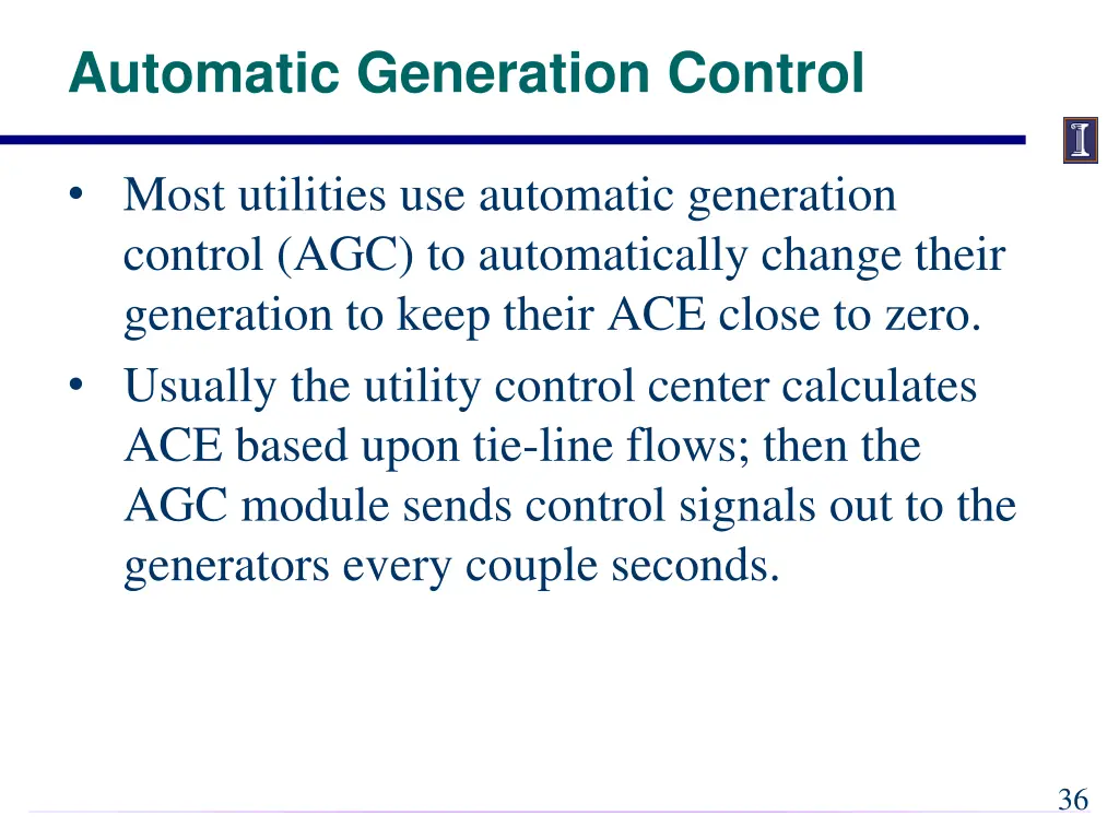 automatic generation control