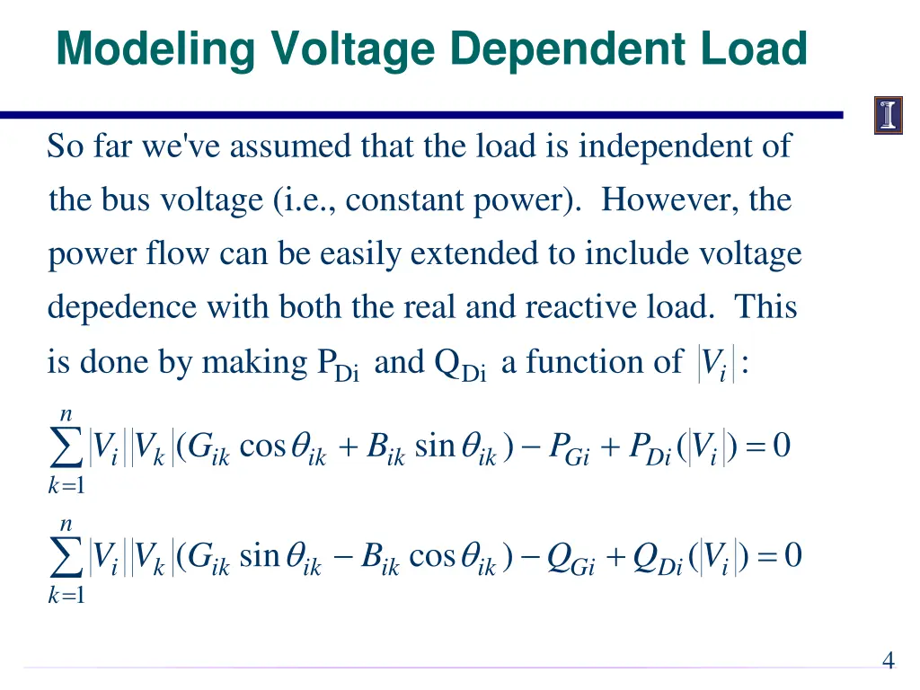 modeling voltage dependent load