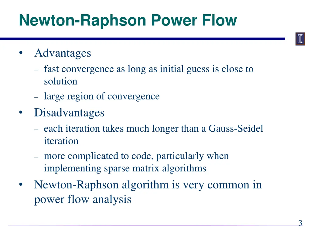 newton raphson power flow