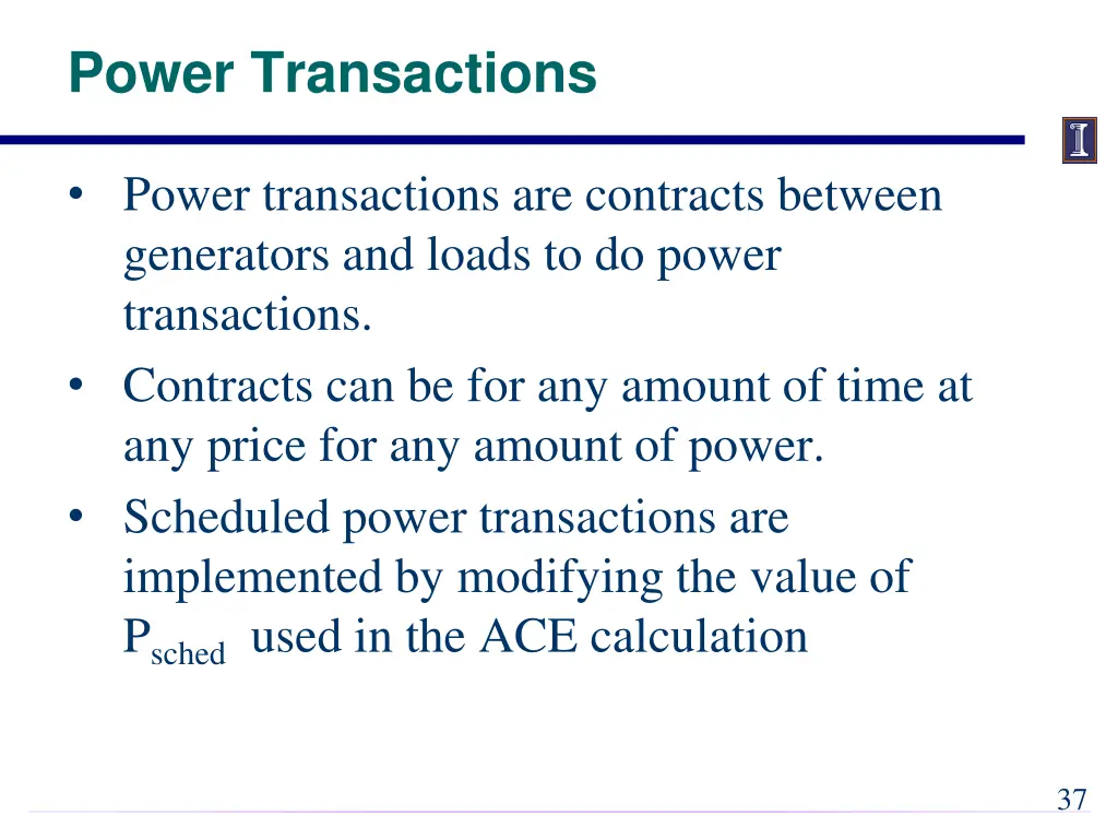 power transactions