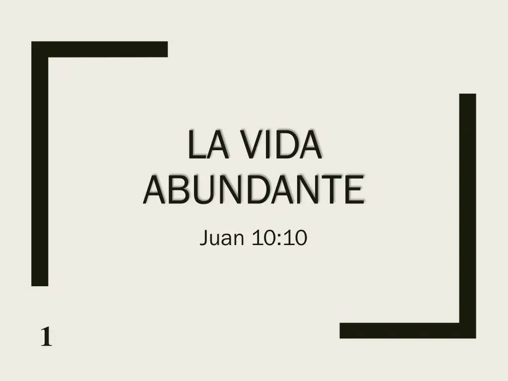 la vida abundante