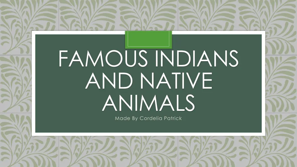 famous indians and native animals made