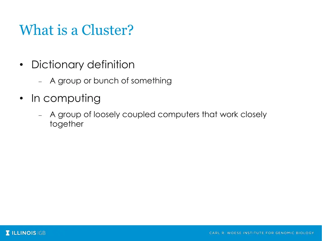 what is a cluster