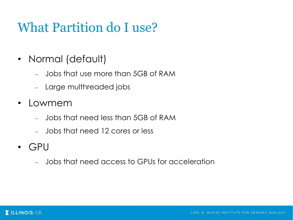 what partition do i use