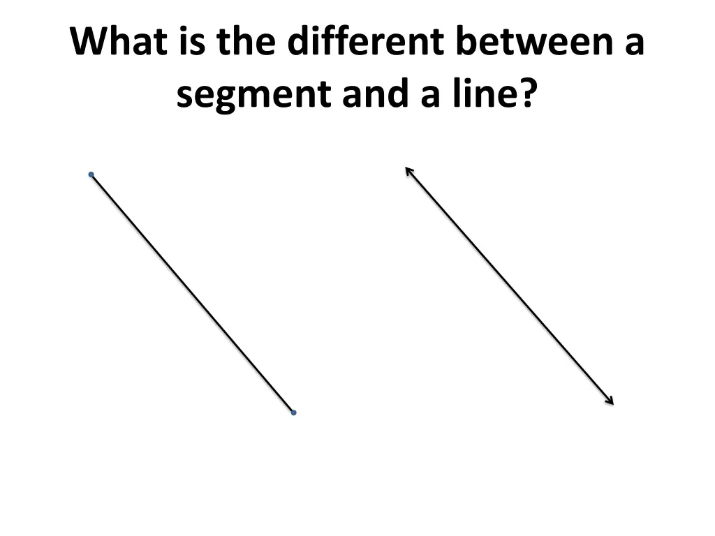 what is the different between a segment and a line