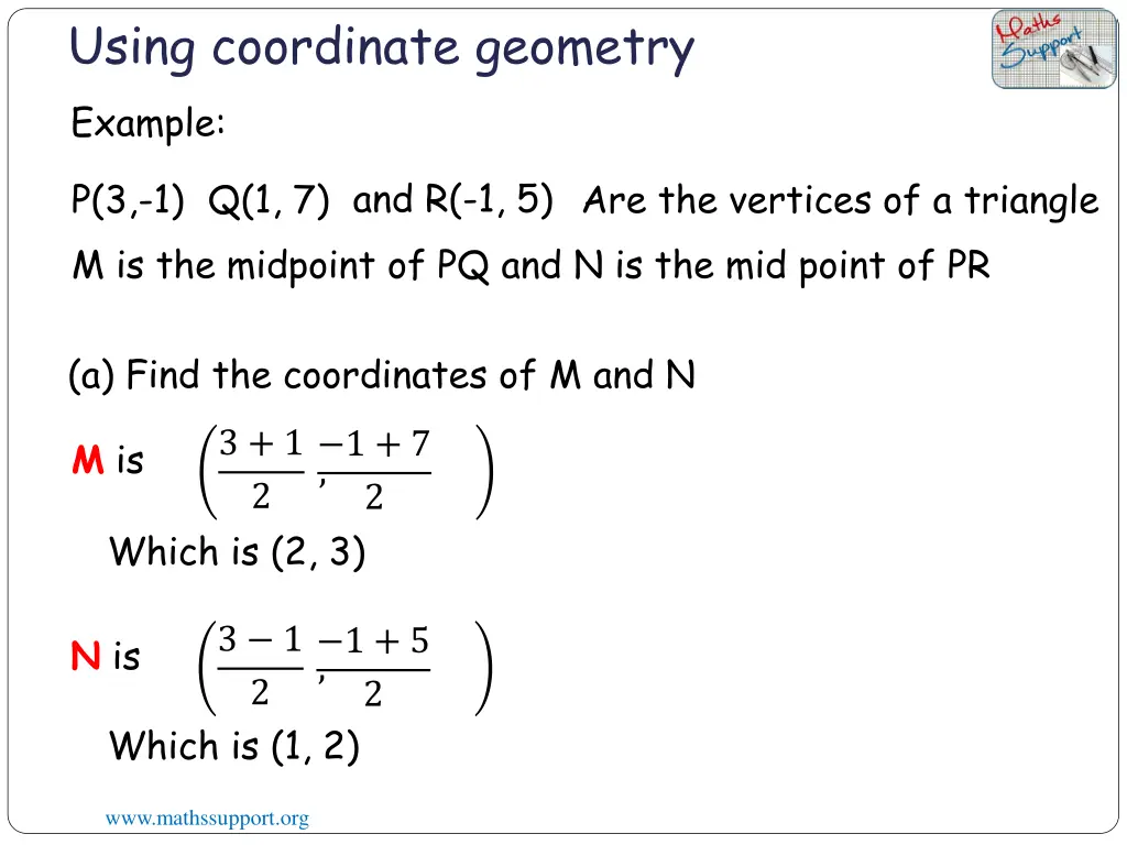 using coordinate geometry 2