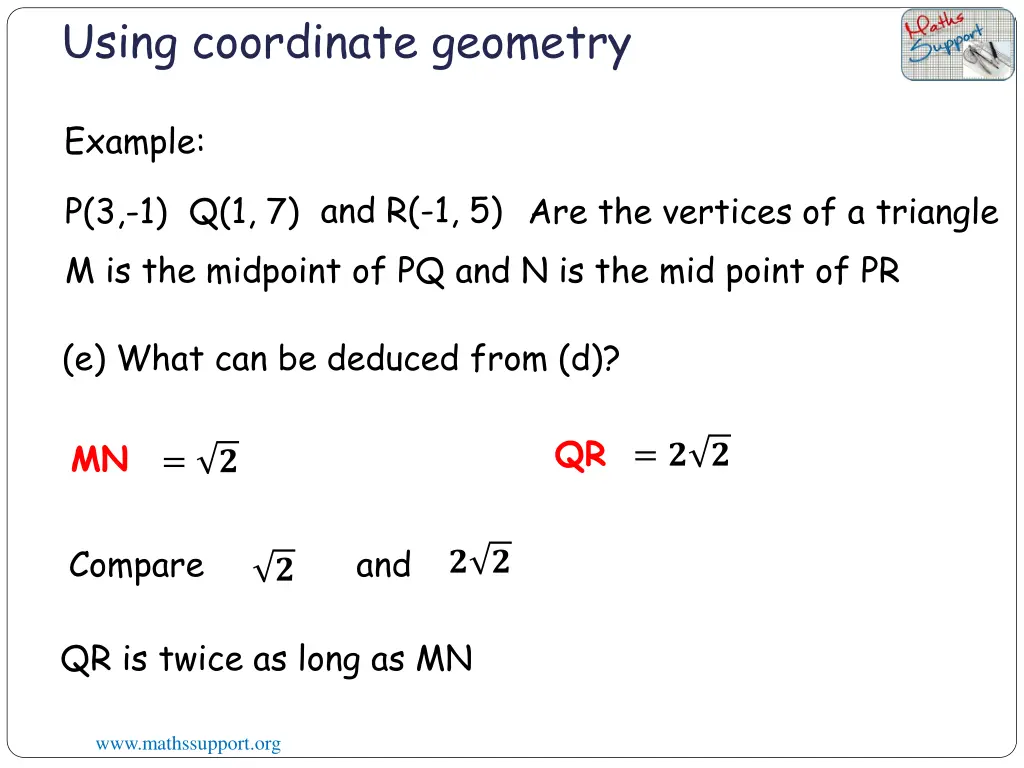 using coordinate geometry 6