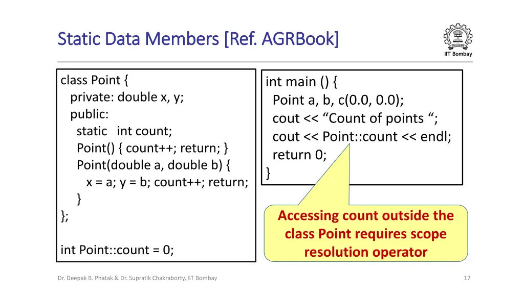static data members ref static data members 5