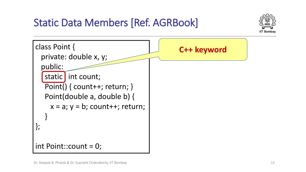 static data members ref static data members