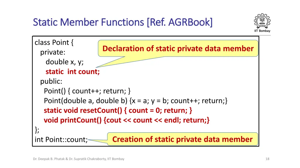 static member functions ref static member
