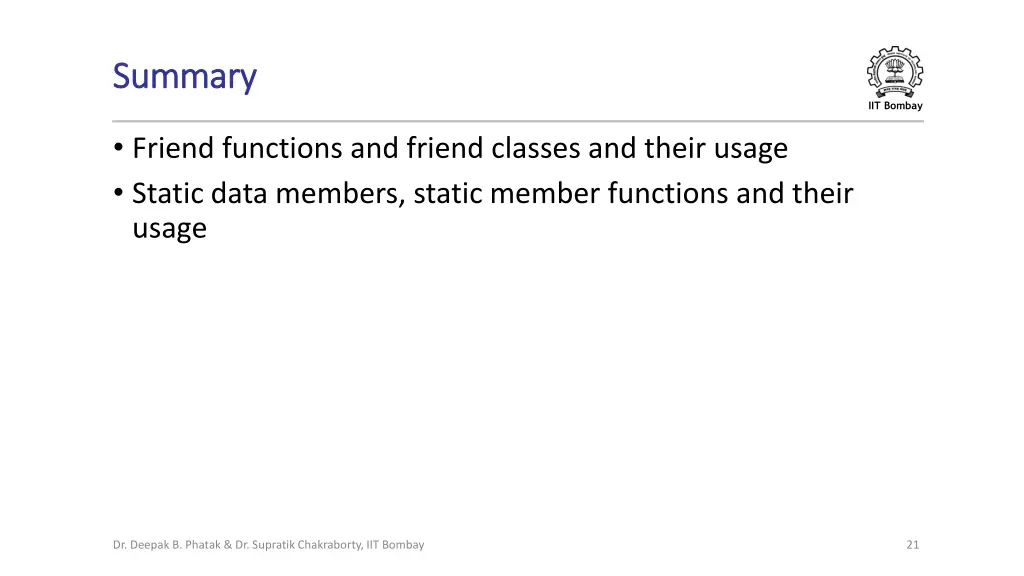 summary summary