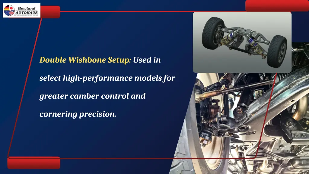 double wishbone setup used in