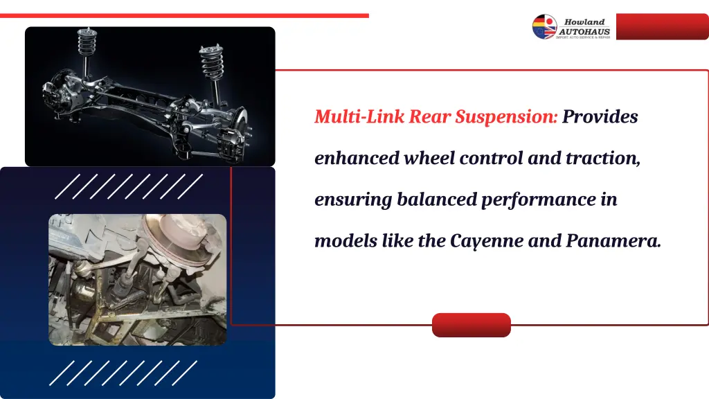 multi link rear suspension provides