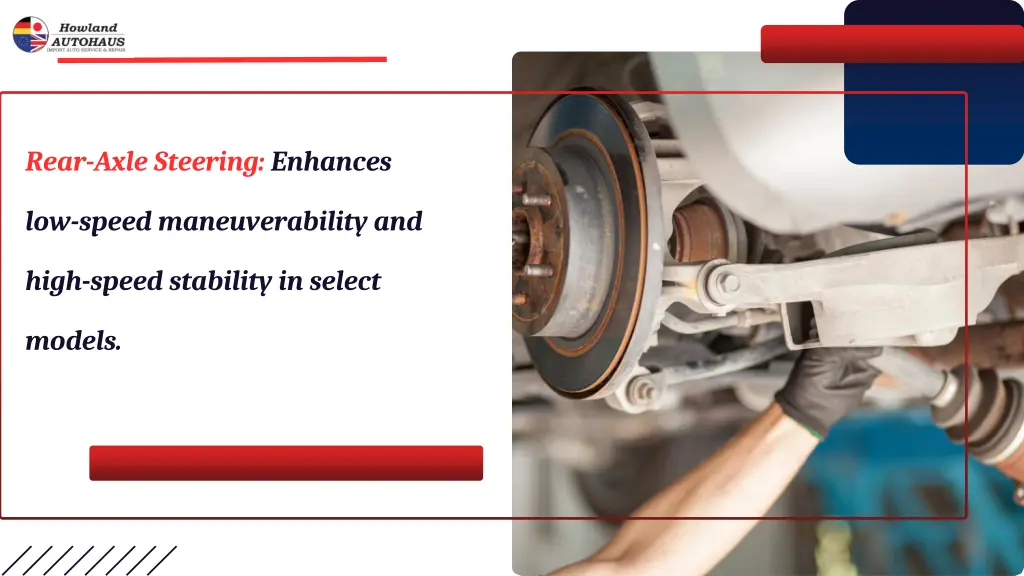 rear axle steering enhances