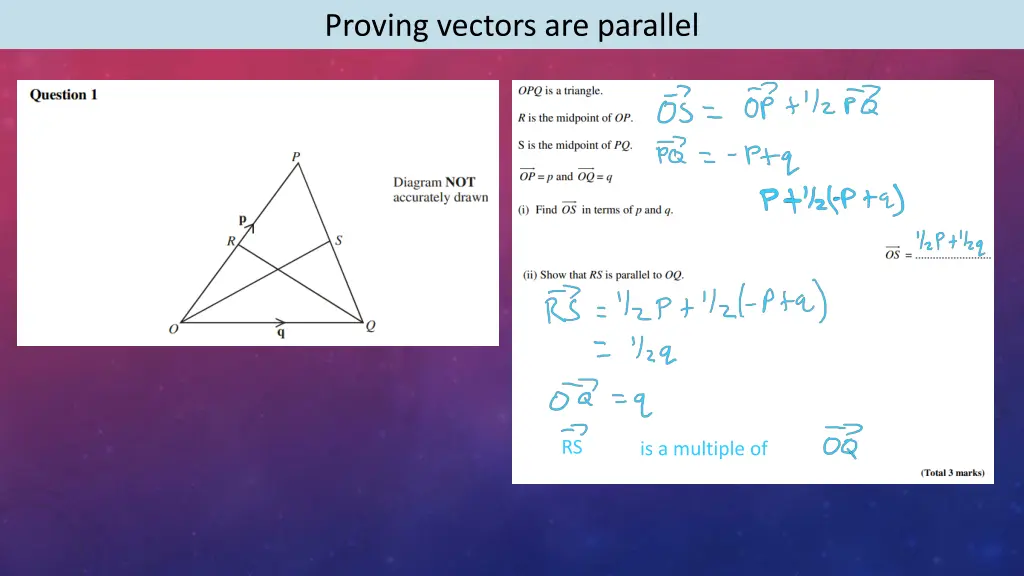 proving vectors are parallel