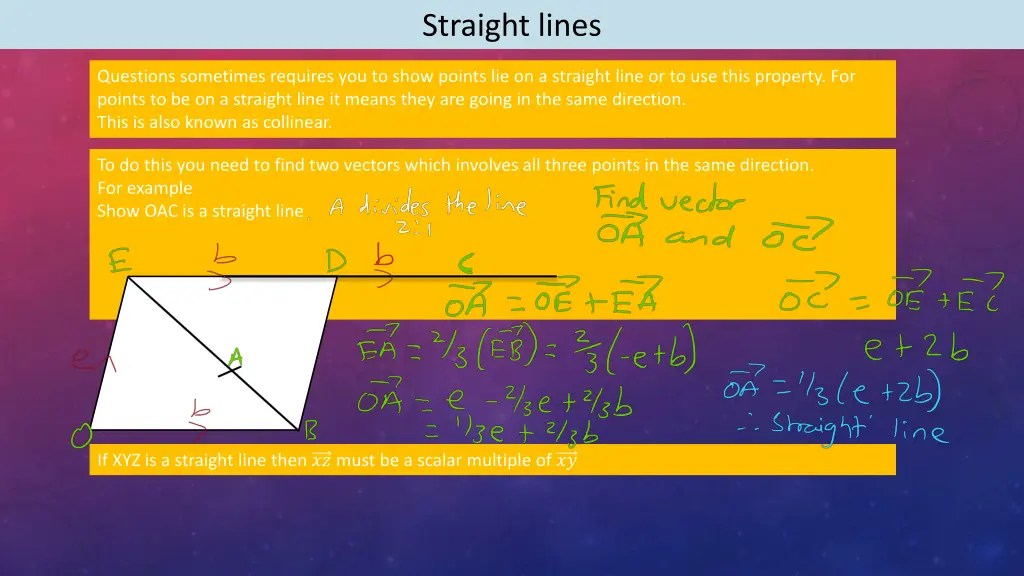 straight lines