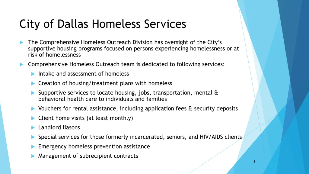 city of dallas homeless services