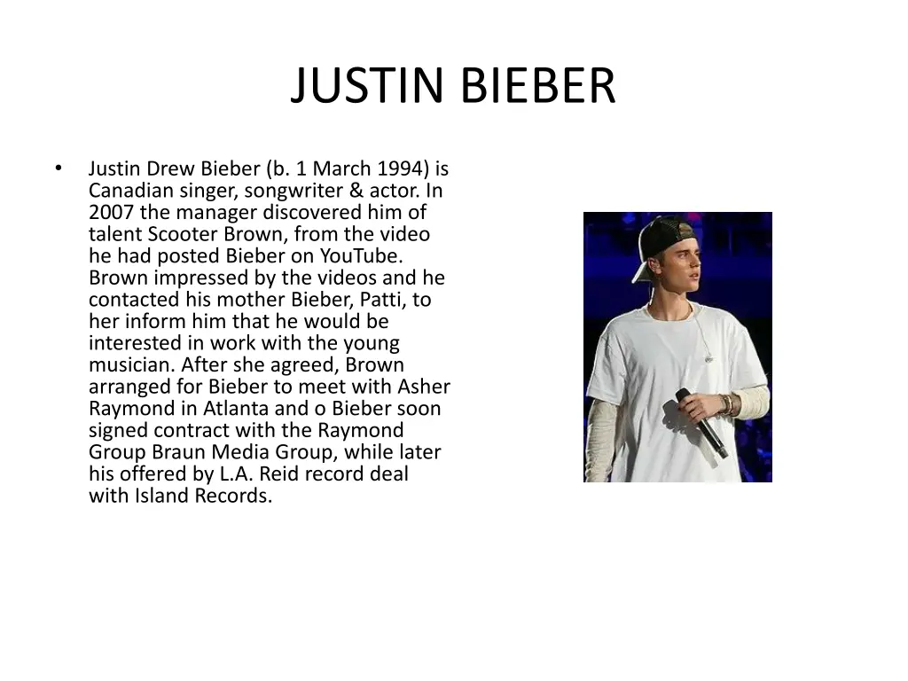 justin bieber