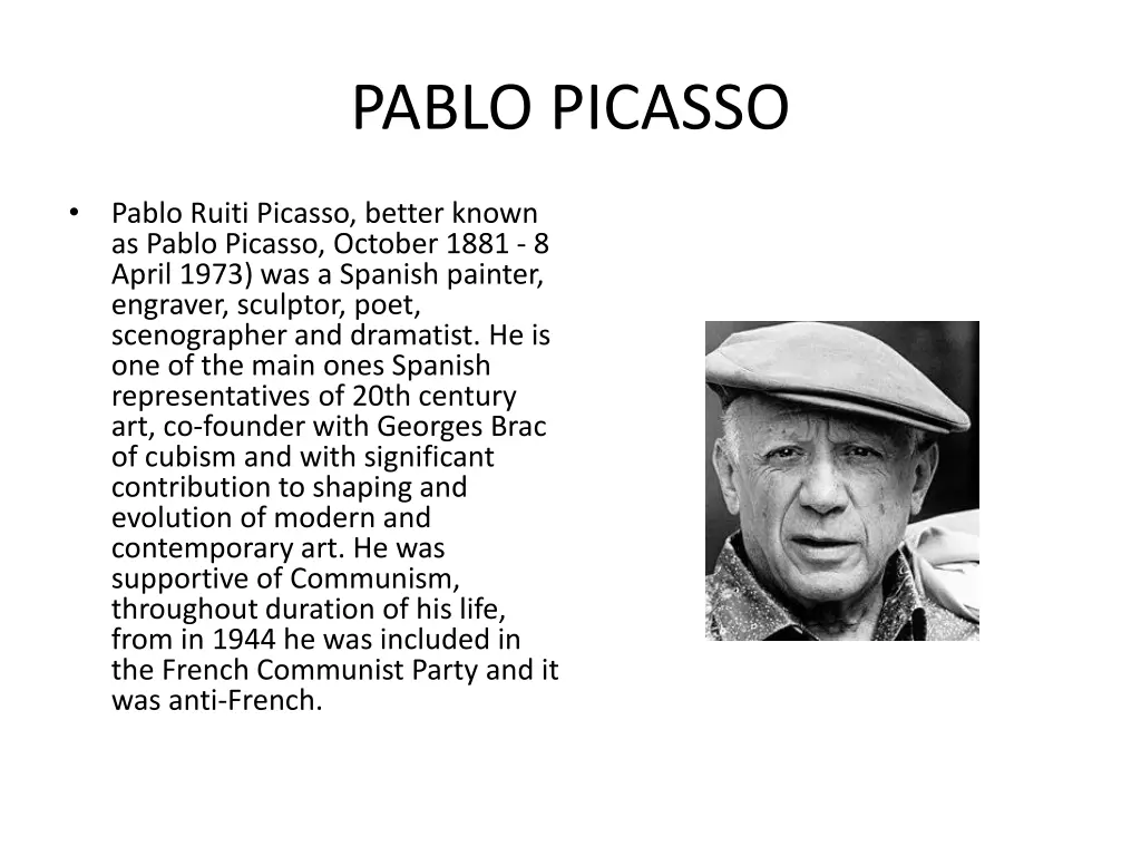pablo picasso