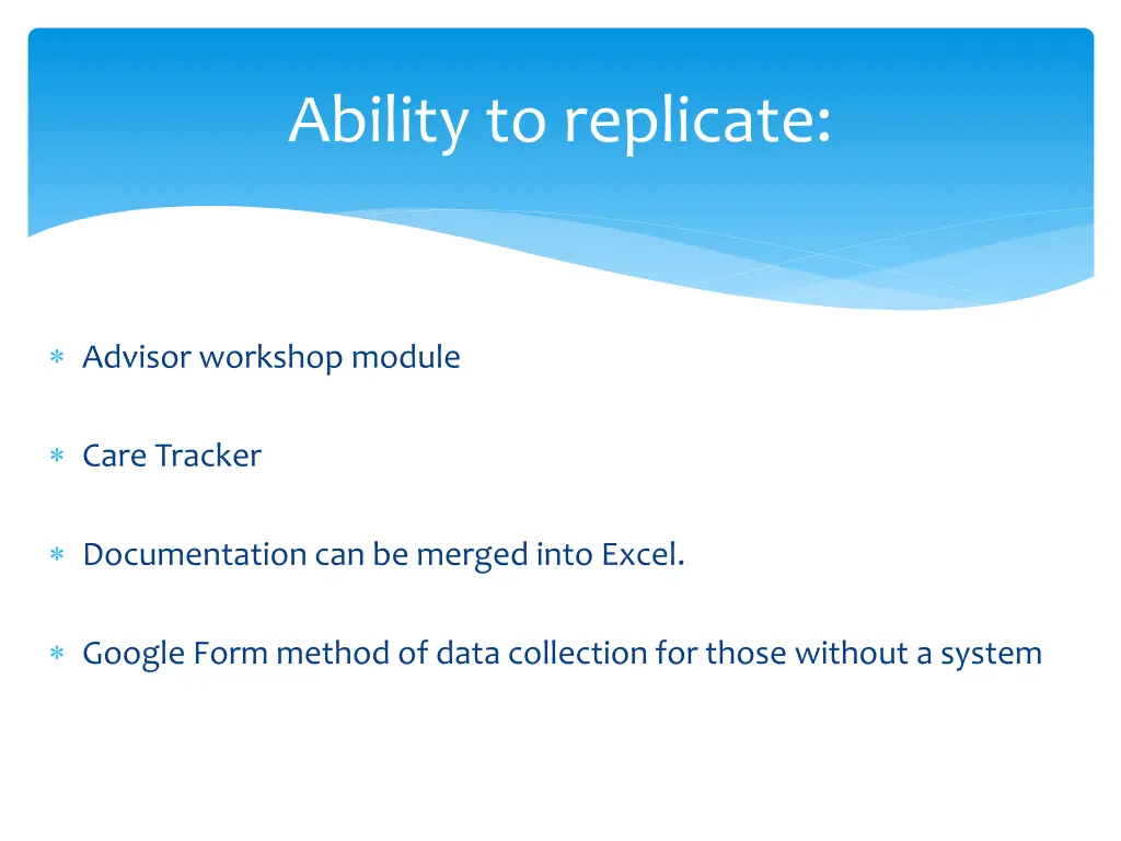 ability to replicate