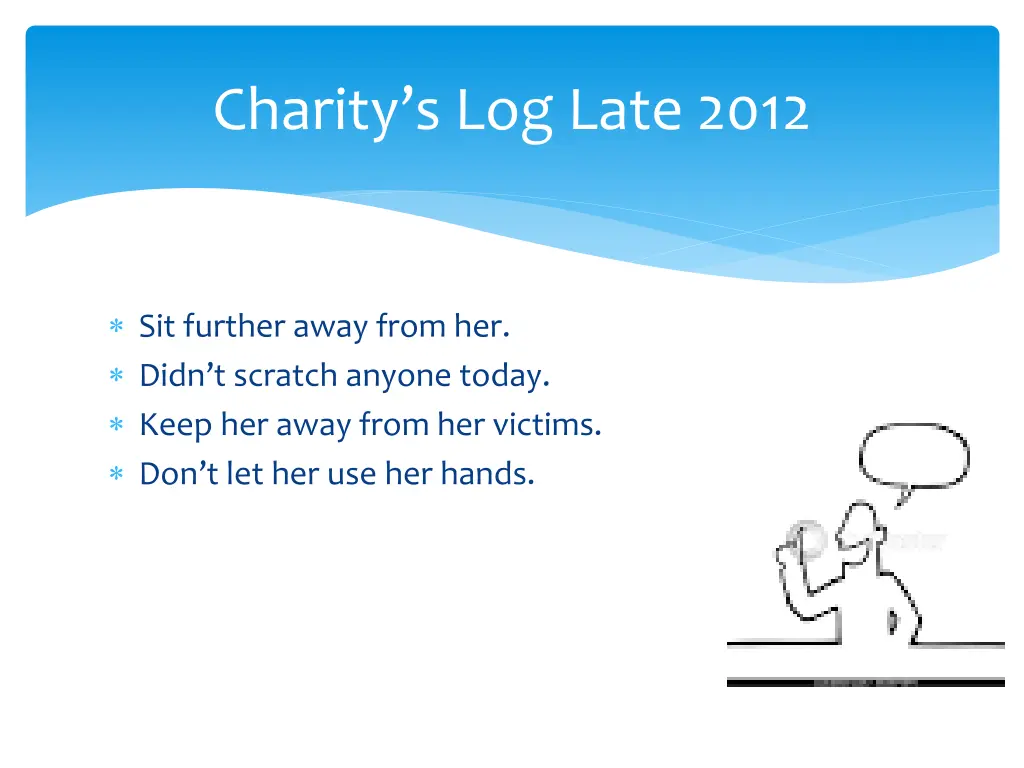 charity s log late 2012