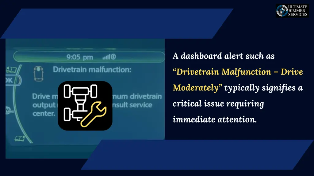 a dashboard alert such as