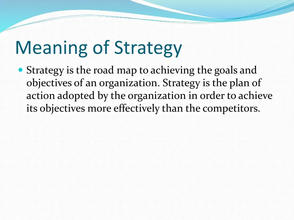 meaning of strategy