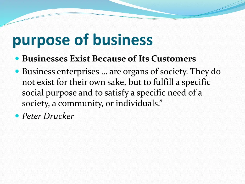 purpose of business 1
