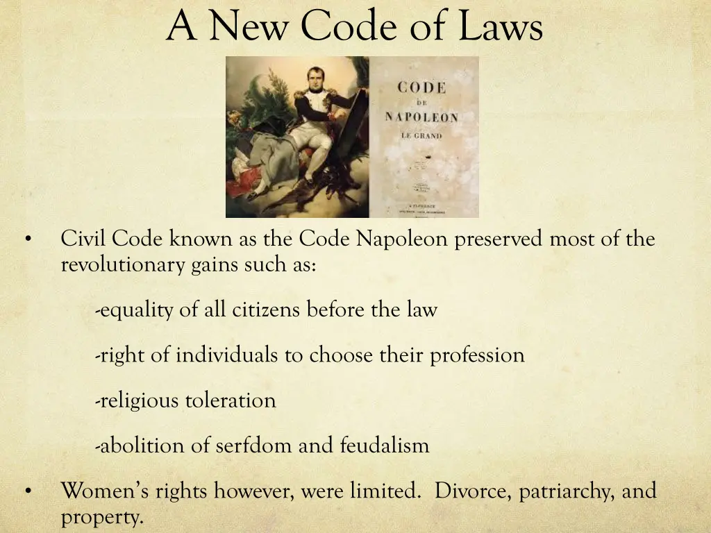 a new code of laws