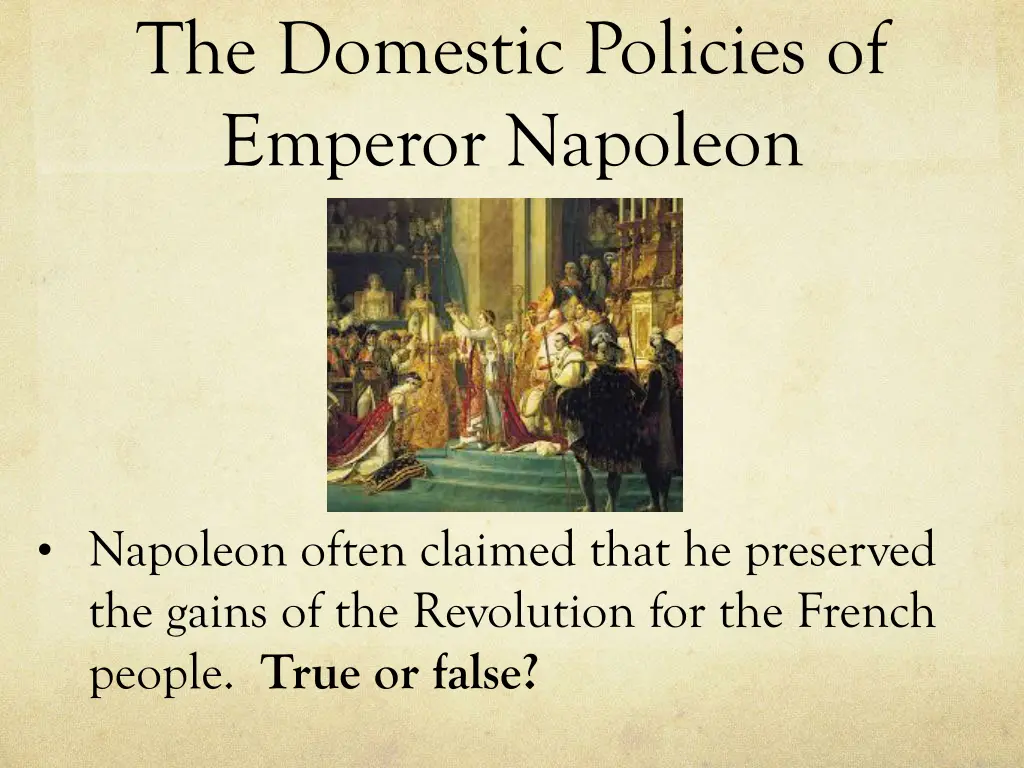 the domestic policies of emperor napoleon