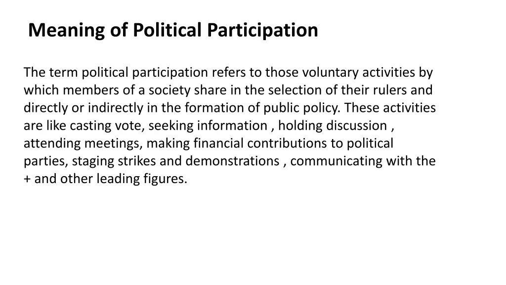 meaning of political participation