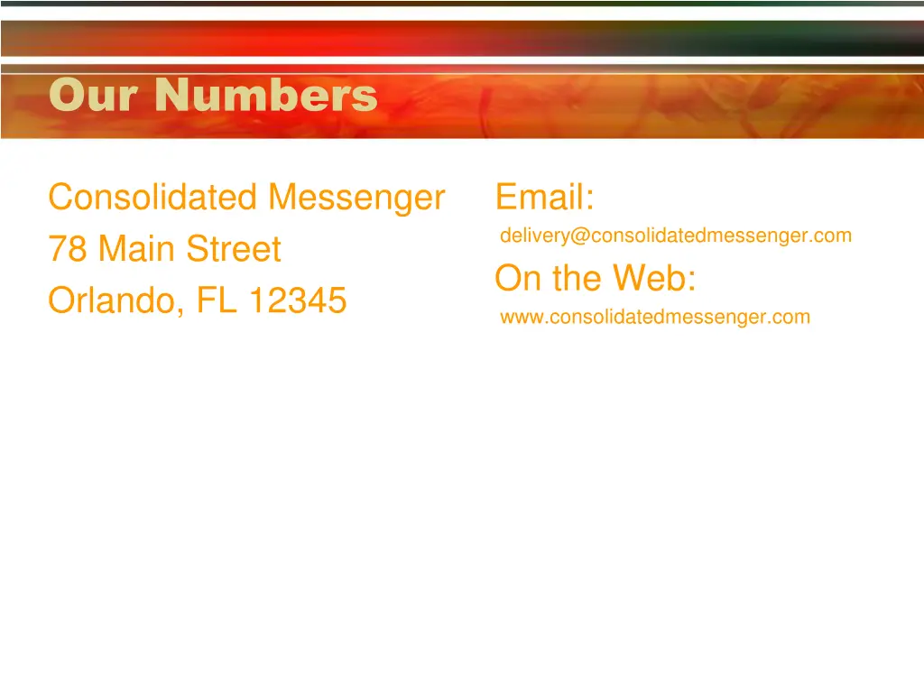 our numbers
