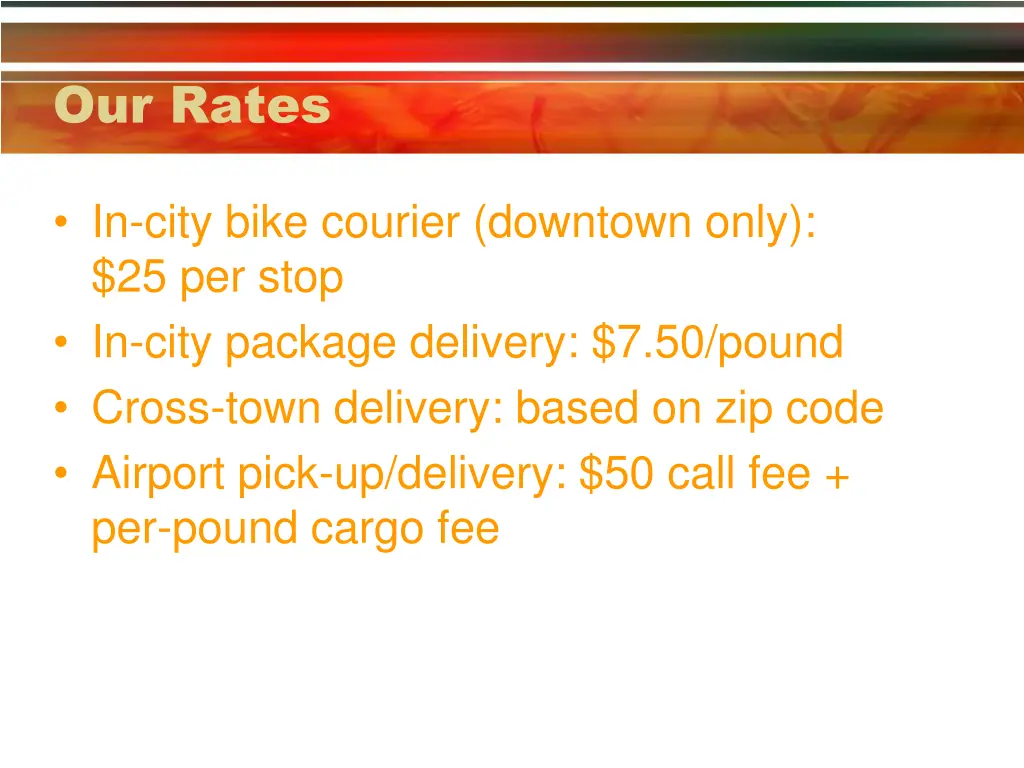 our rates
