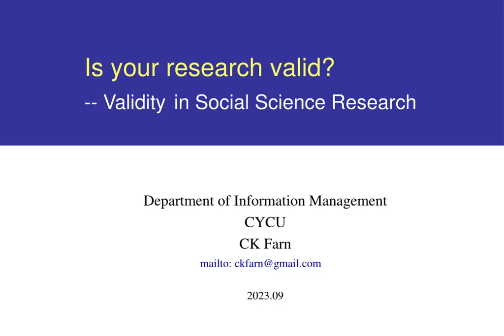 is your research valid validity in social science