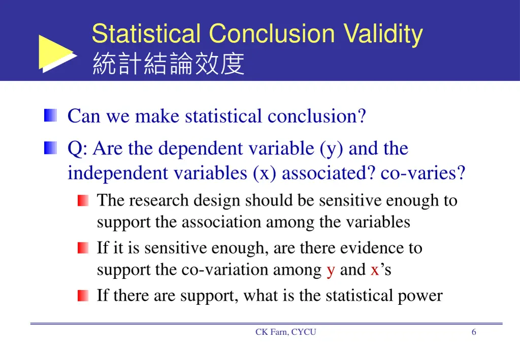 statistical conclusion validity
