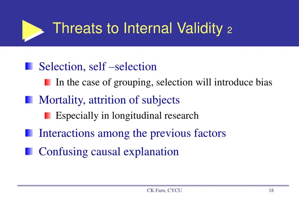 threats to internal validity 2