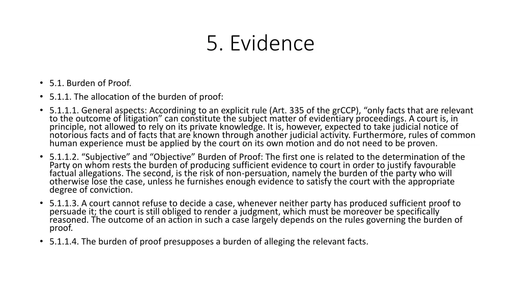 5 evidence