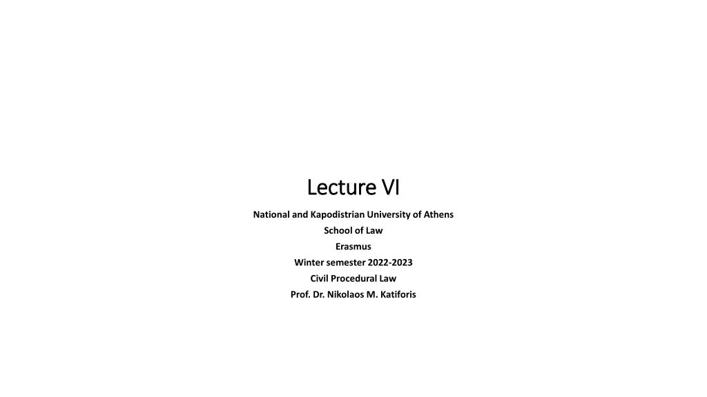 lecture vi lecture vi