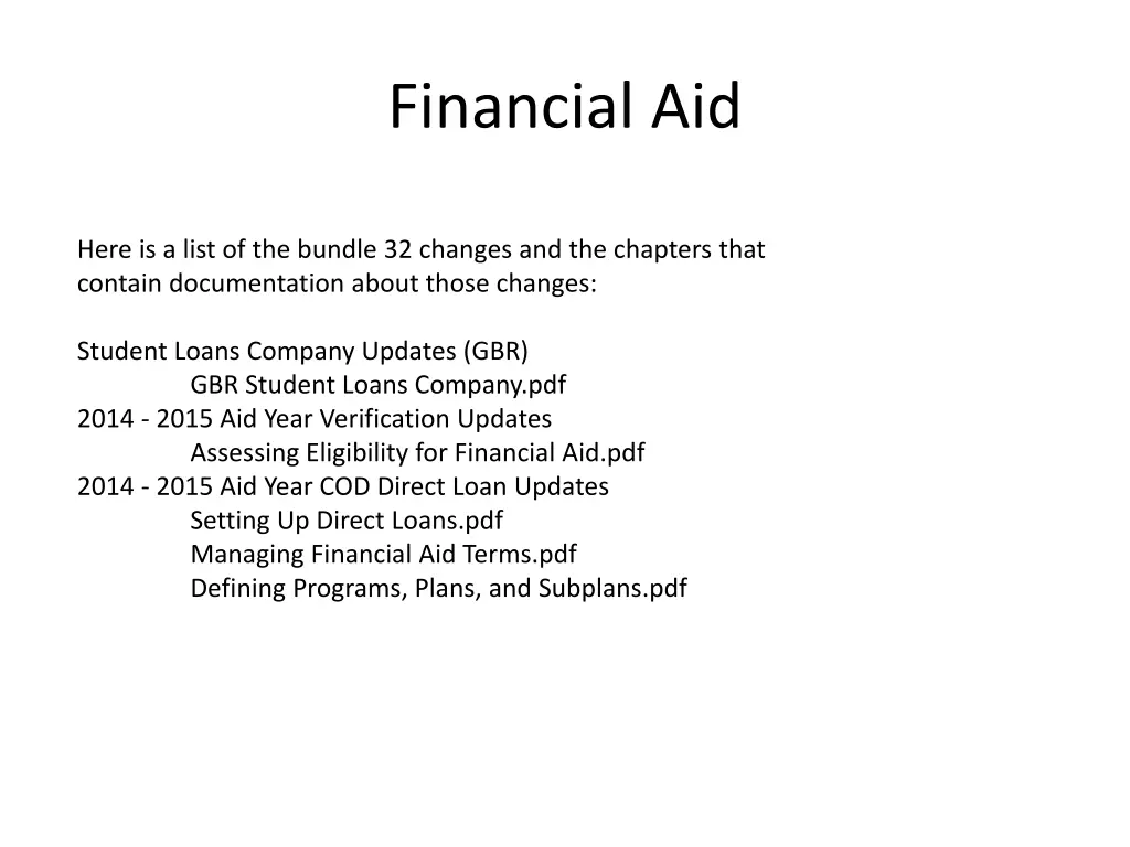 financial aid