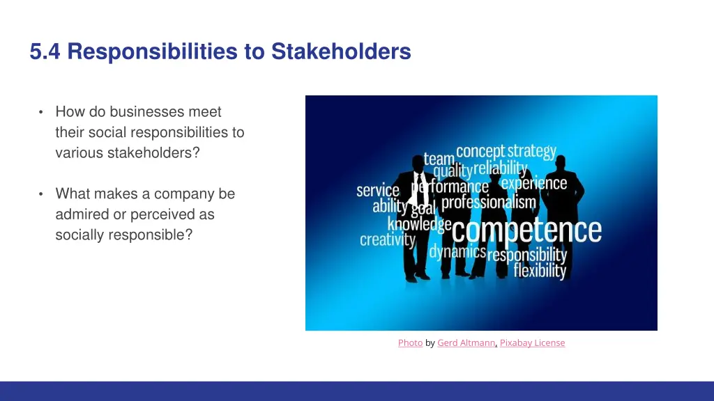 5 4 responsibilities to stakeholders