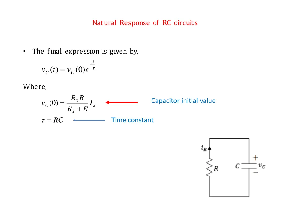 natural response of rc circuits 5