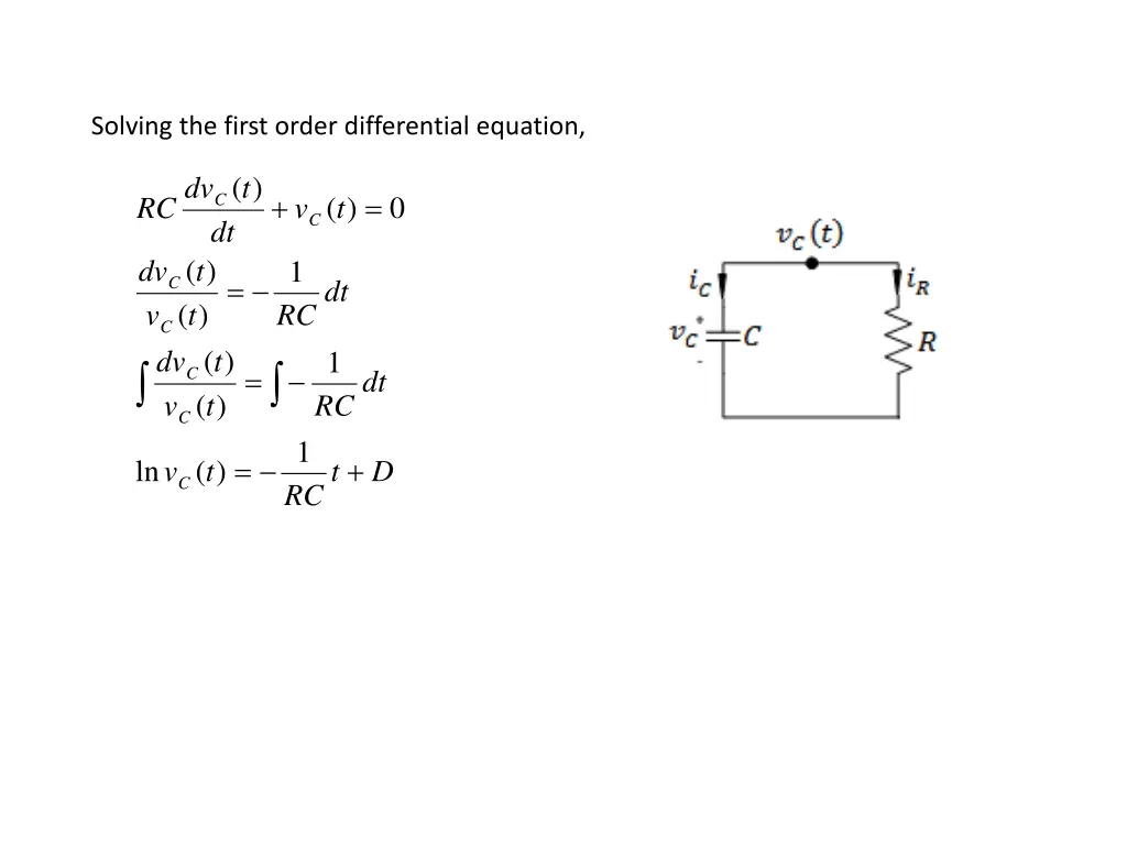 solving the first order differential equation