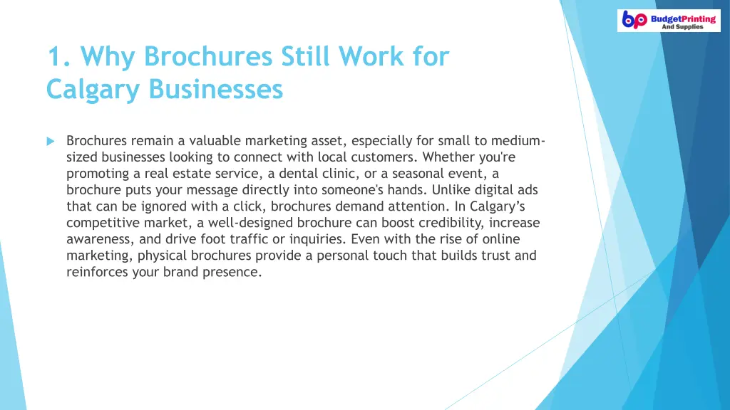 1 why brochures still work for calgary businesses