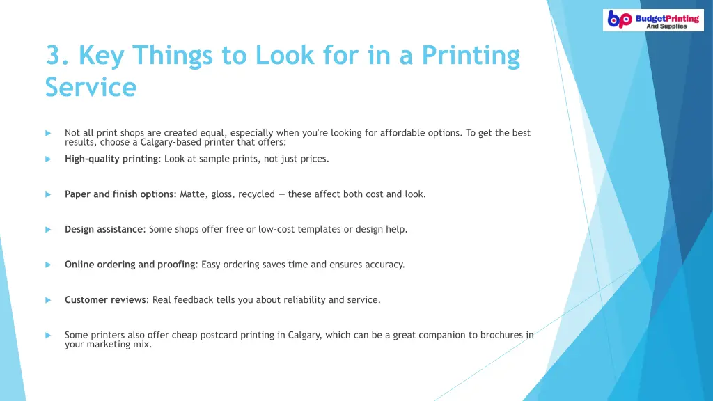 3 key things to look for in a printing service